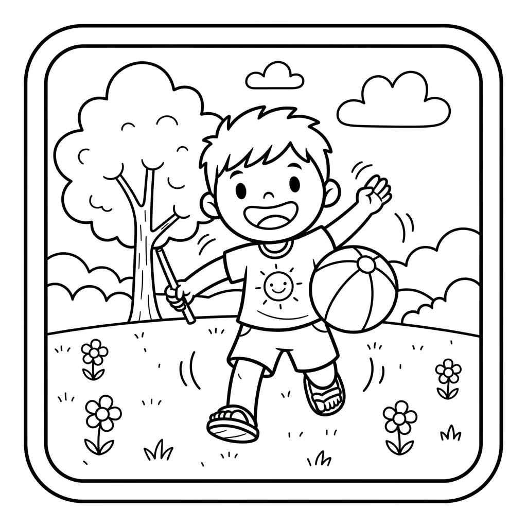 summer coloring pages - 涂色本