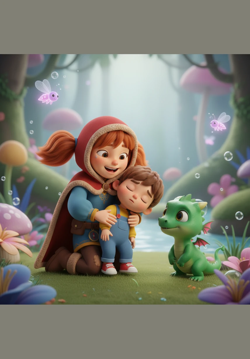 Mariana noticed a tiny, mysterious door hidden behind a loose corner of the flowery wallpaper that perfectly matched the golden key. With a gentle turn and a soft click, the door swung open to reveal a tunnel sparkling with swirling stardust and lavender light.