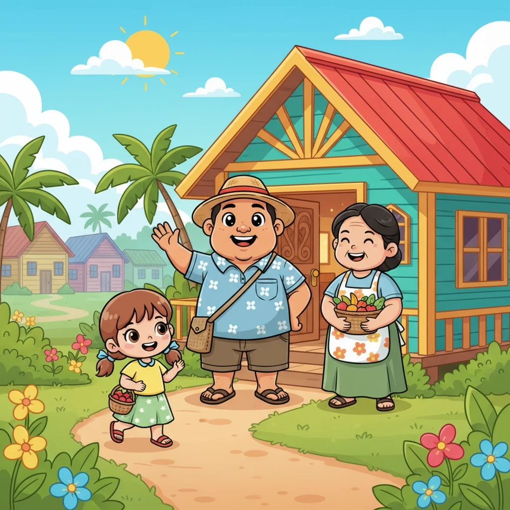 Sa isang tahimik at makulay na barangay, nakatira ang masayahing Pamilyang Dela Cruz. Kilala sila sa kanilang mga ngiti at sa pagiging magalang sa lahat ng kanilang kapitbahay. Ang kanilang bahay ay laging bukas at puno ng init.