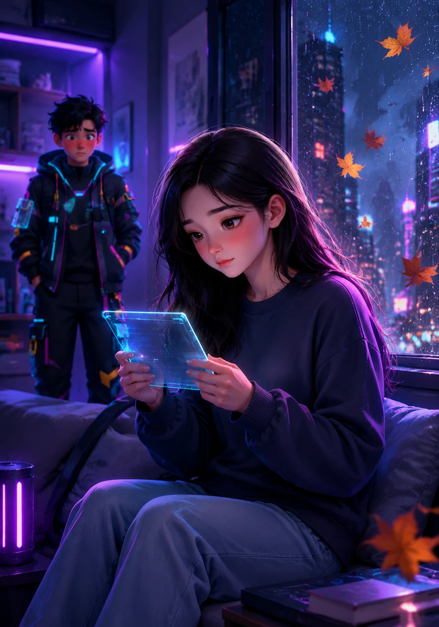 Maya reads the message twice, her heart skipping a beat at the sincerity of the words meant for someone else. She stares out the window at the falling autumn leaves, wondering who this mysterious sender is and how they could be so brave with their feelings.
