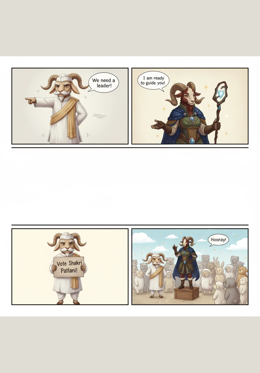 With a flourish and a wide grin, Bakor pulled the golden cord to release the silk cover. The crowd gasped as a gargantuan, stern-faced version of Bakor was revealed, looking down upon them with an accidental air of menace.