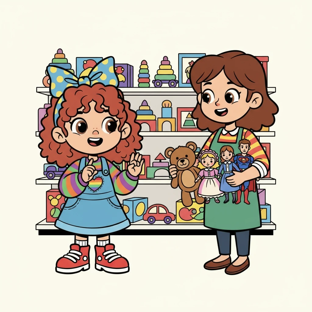 שִׁיר, באמצעות שפת הסימנים, מבקשת "בֻּבָּה". המוכרת מציעה בובות שונות, אבל שִׁיר מנערת את ראשה, מחפשת משהו מיוחד. היא יודעת מה היא רוצה.