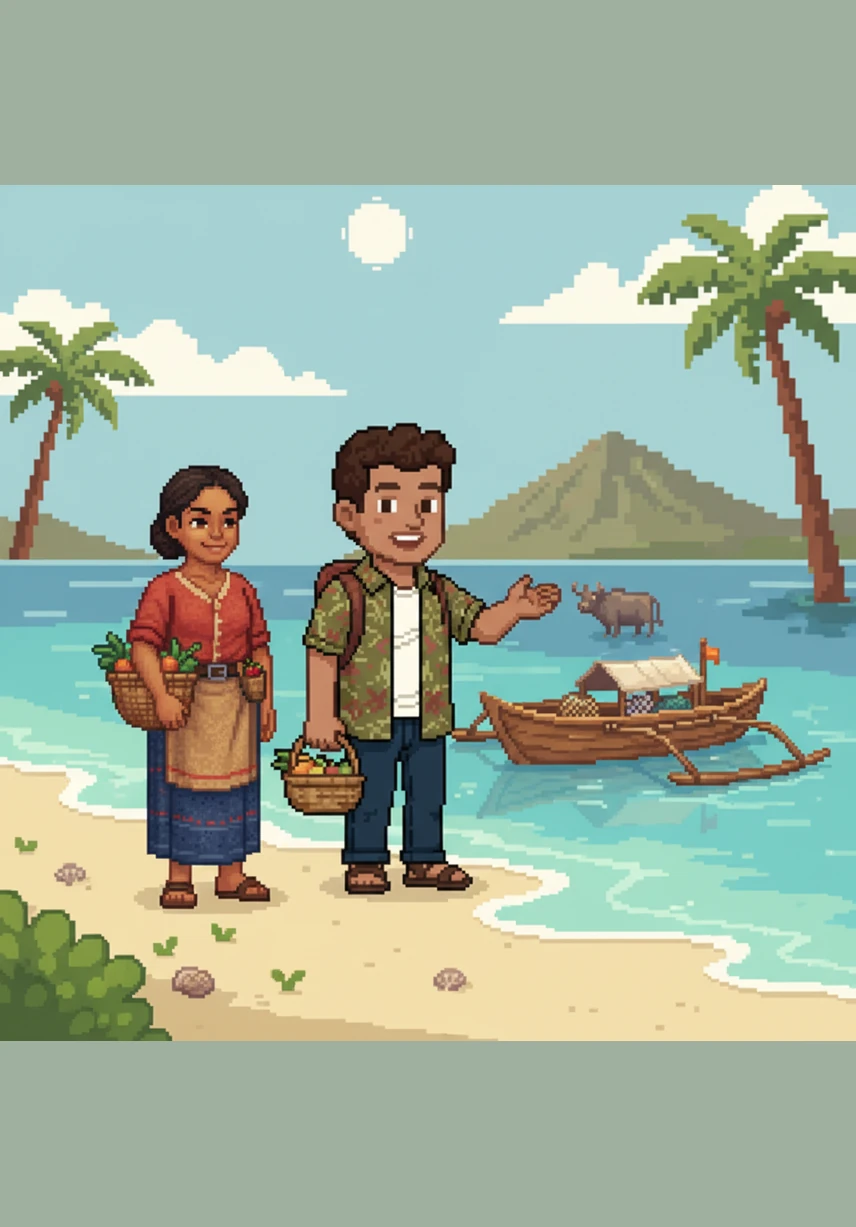 One sunny afternoon, Milo noticed the lush green kangkong leaves growing abundantly along the riverbanks. He wondered if he could turn this simple, everyday vegetable into something special that everyone would love to eat.