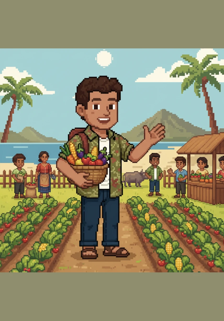 By the time he was a young man, Milo’s kangkong chips were being sold in large supermarkets across the country. He spent his days managing his growing company, always staying humble and focused on his vision for the future.