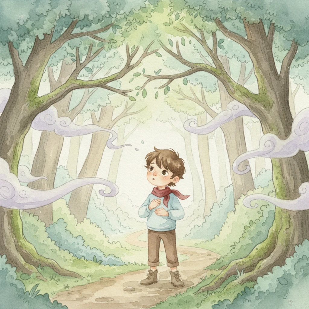 Deep within the woods, a strange quiet fell, broken only by a soft, rustling sound that seemed to hum from the ancient trees themselves. Eli felt a shiver, realizing the trees weren't just rustling; they were whispering, a faint, worried murmur carried on the breeze.