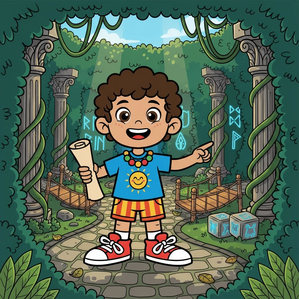 Más adelante, Daniel se topó con un laberinto enigmático. Siguiendo las pistas del mapa, logró superar los obstáculos y avanzar, demostrando su inteligencia y perseverancia.