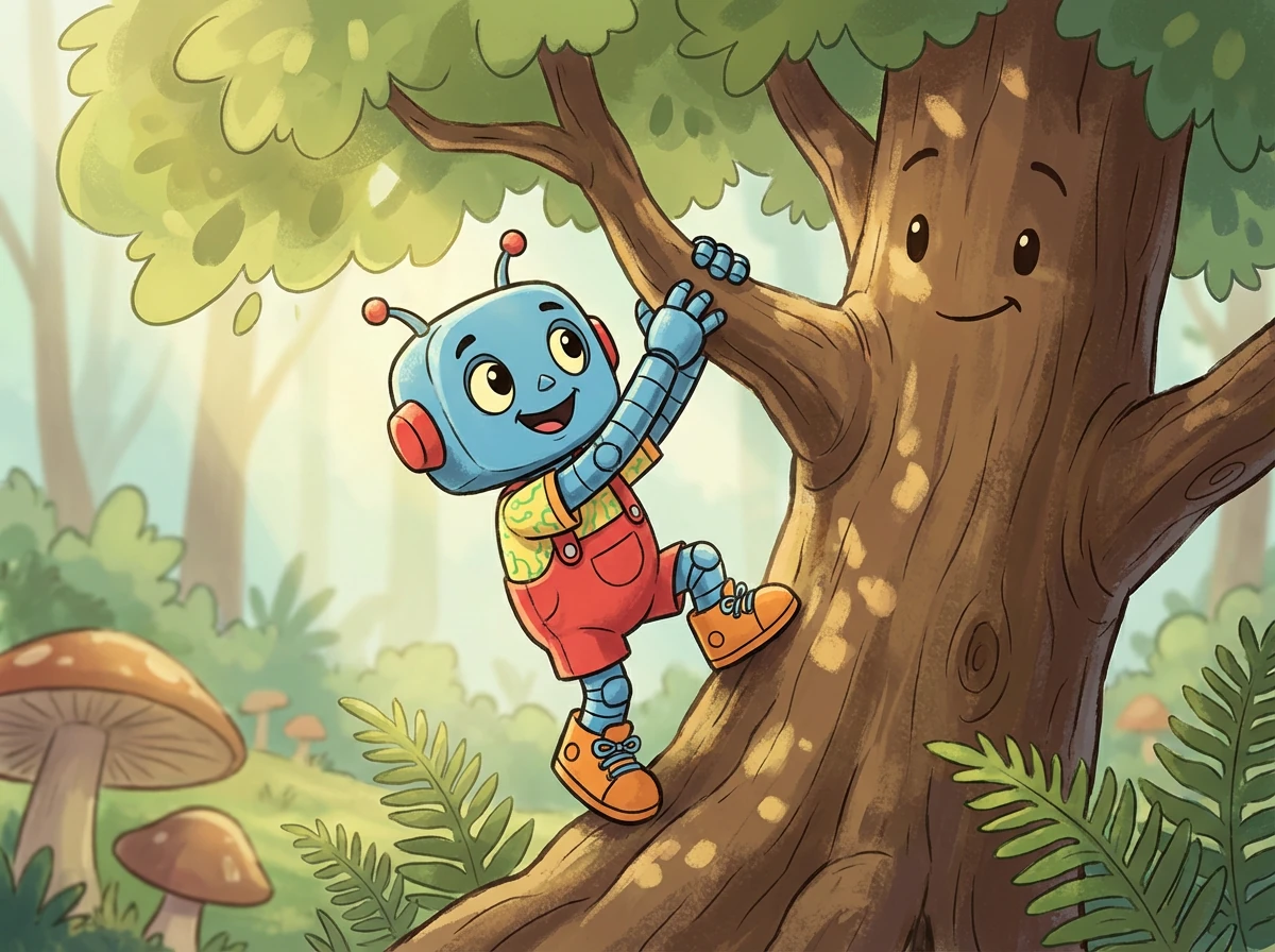 The Gummy Bear, with a sugary smile,
said, "Let's explore this planet for a while!" They bounced on jelly beans, red and blue,
a friendship blooming, fresh and new.
