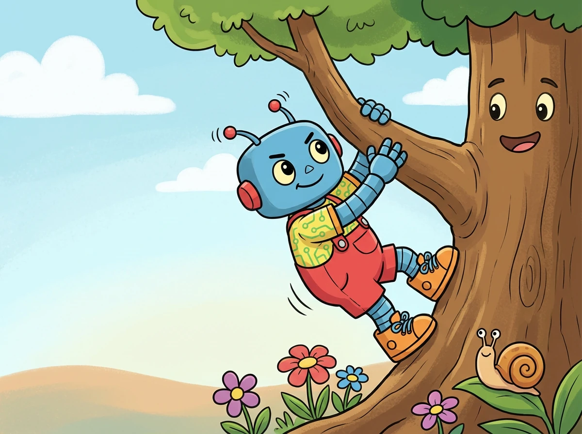 But soon the candy planet started to fade,
Robby felt sad, his heart dismayed. The Gummy Bear gave him a sticky hug,
"Don't worry, friend, it's not a bug!"