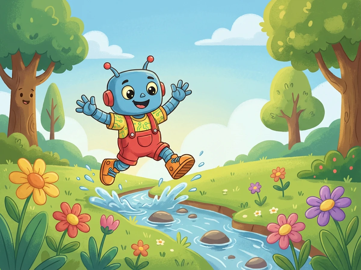 Back in his room, safe and sound,
Robby knew friendship could always be found. He closed his eyes, ready to sleep,
dreaming of friends he'd always keep.