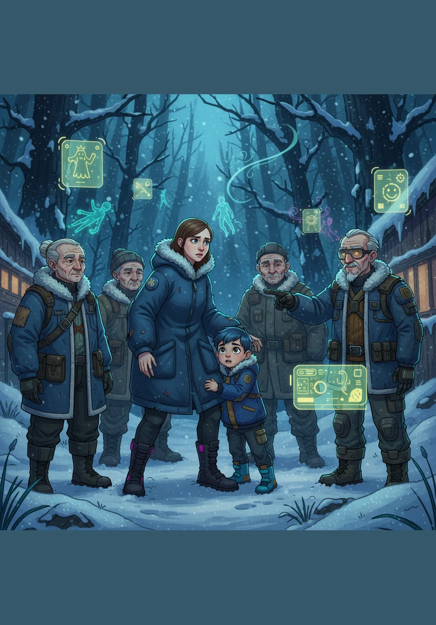 In a remote mountain village blanketed by eternal snow, the elders shared a chilling warning: never venture into the woods alone at night. They believed that when darkness falls, the wind carries voices that do not belong to the living, luring the unwary into the freezing dark.