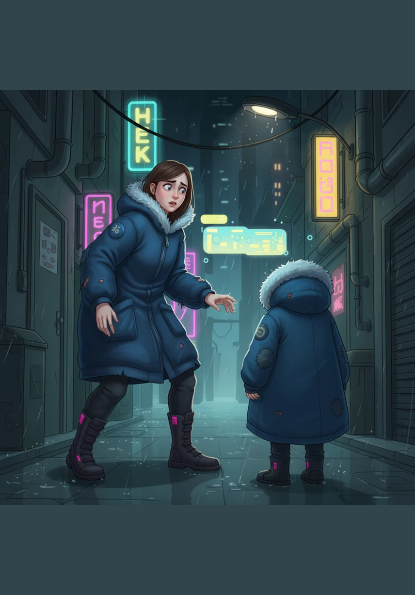 The small figure stood perfectly still with its back turned toward her, draped in a coat that looked just like her brother's. When Alina asked where he had been, the figure whispered in a bone-chilling, empty tone that he was very, very cold.