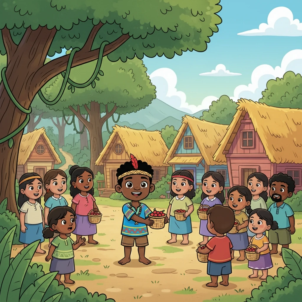 Desde aquel día, Kawa regresó al pueblo para enseñar a todos la lección que aprendió: la naturaleza da lo justo y no se debe ser ambicioso. Quien respeta la naturaleza, vive en armonía; quien es ambicioso, se pierde en la selva.