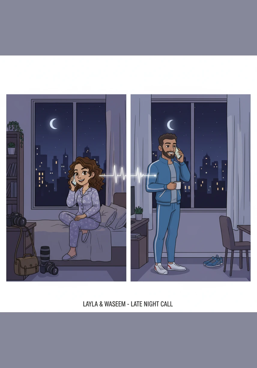 The blue light of their phones illuminated their faces late into the night as simple texts evolved into hours-long phone calls. Despite the thousands of miles between them, their voices bridged the gap, making the vast distance feel like nothing at all.