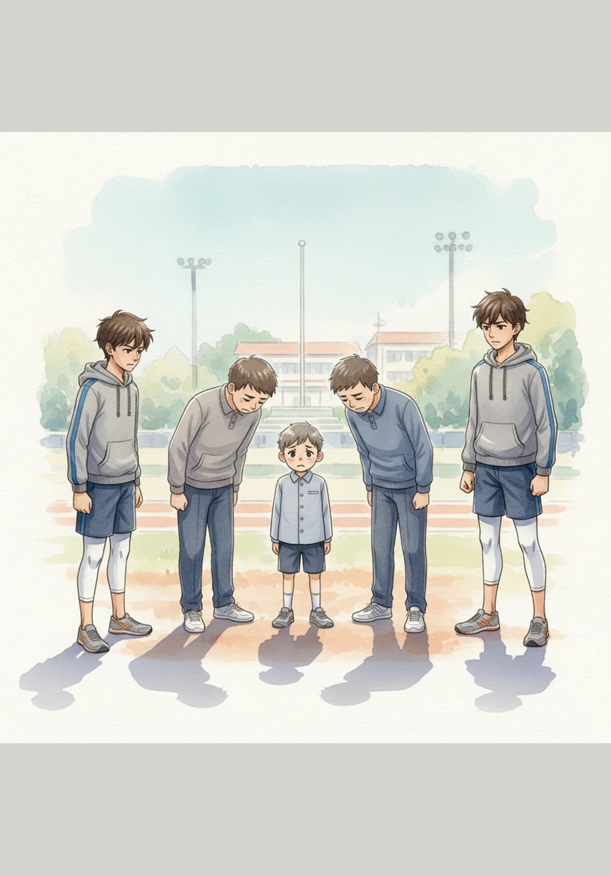 校园操场上，几个高年级的学生正在欺负瘦小的低年级同学。林羽感到一阵愤怒，他调动起全身的力量，让那些欺凌者羞愧地低下了头，并排队向受害者道歉。