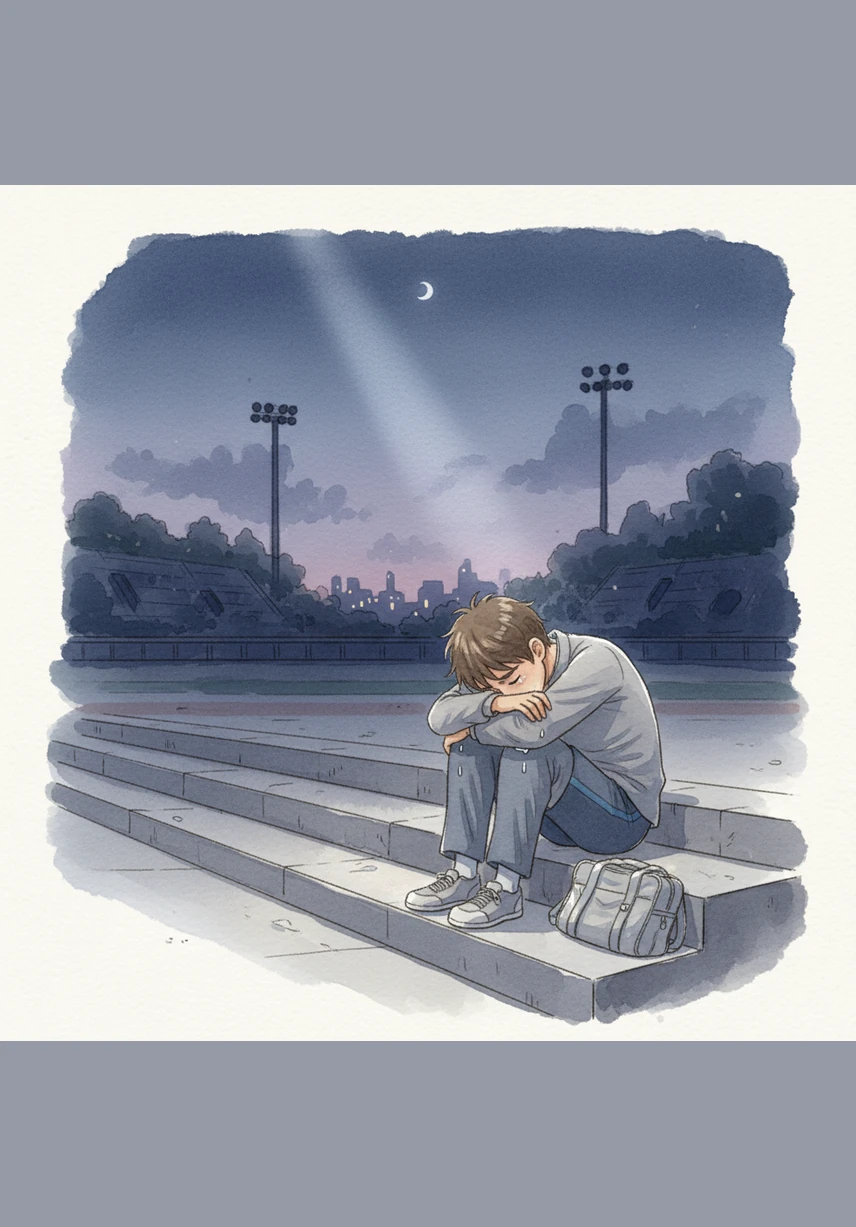 虽然解决了冲突，但林羽心中却感到前所未有的孤独。他独自坐在空旷的看台上，看着夕阳将影子拉得很长，思考着这种违背他人意志的控制是否真的正确。