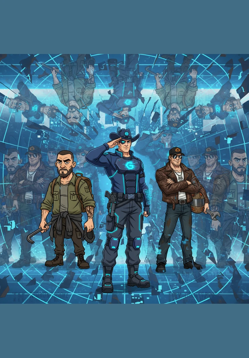 The reality of the broadcast begins to fold in on itself, creating a kaleidoscope of mirrored images and repeating patterns. Everything smells like ozone and old electronics as the boundaries between the show and the edit disappear.