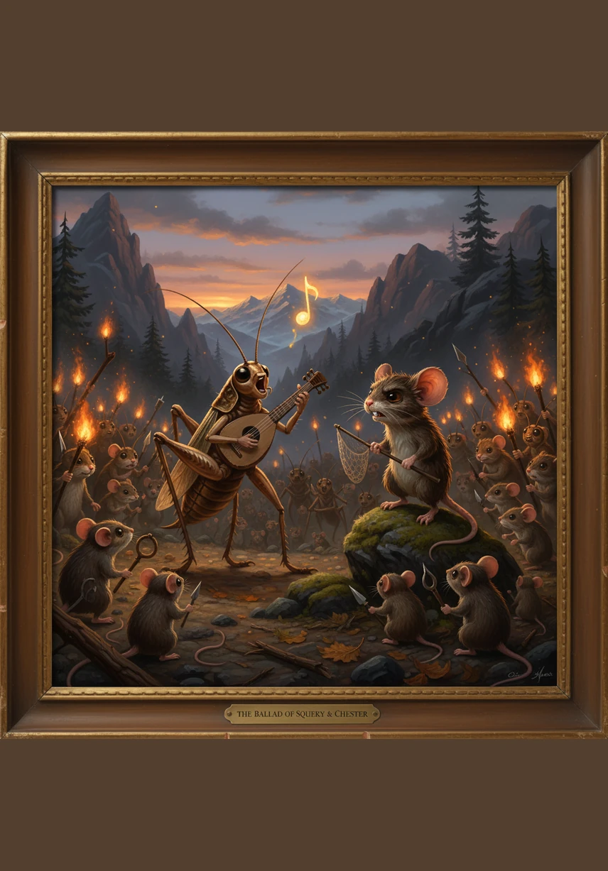 One evening, while playing near the old mountain, Squeaky accidentally hopped too far and tumbled into the mouth of the Whispering Cave. The cave was a deep, black hole in the side of the hill that Pip had always avoided.