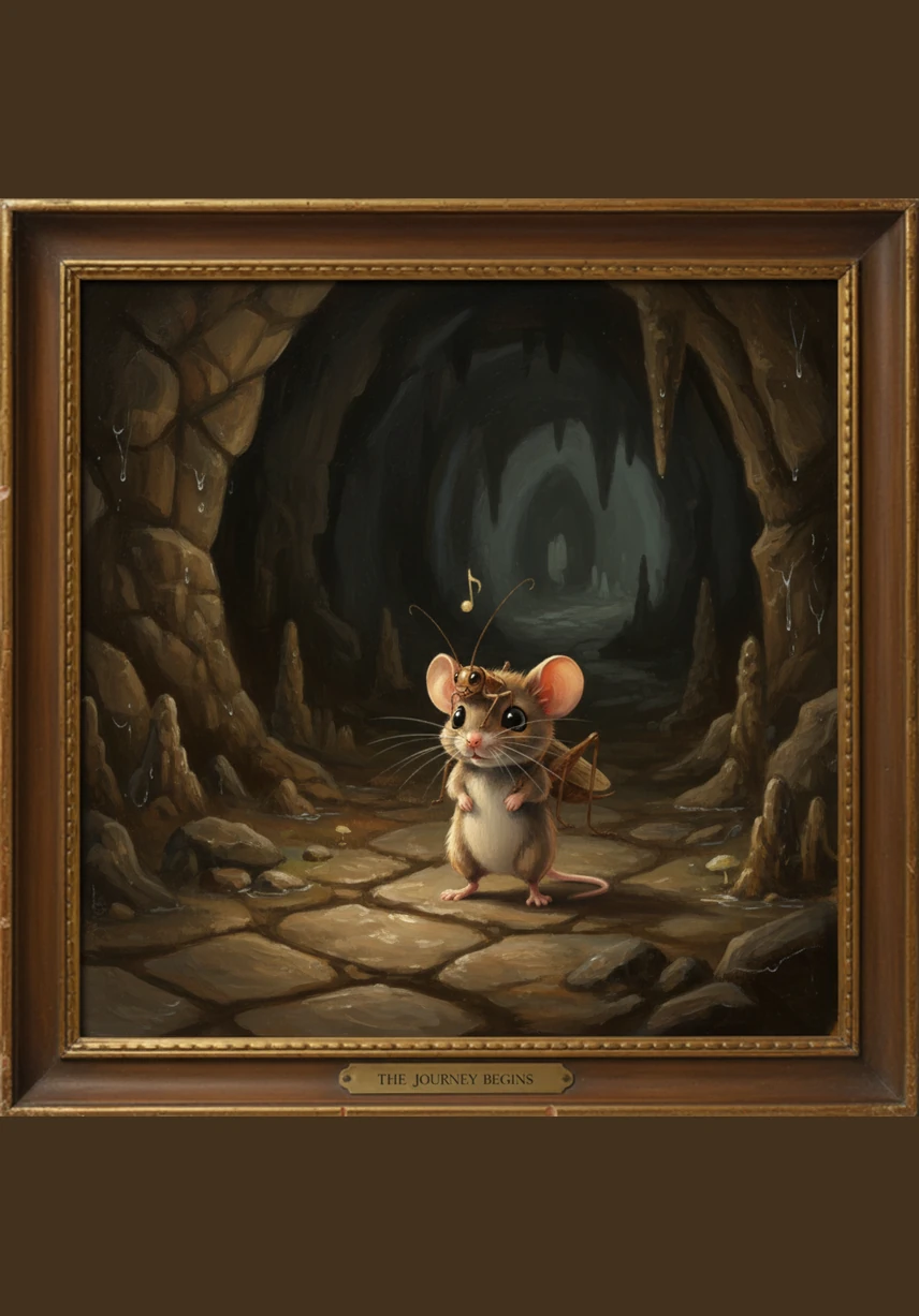 With Squeaky safely on his back, Pip began the long walk back toward the circle of light at the cave’s entrance. He realized that the dark was just a place waiting for a little bit of light and a lot of heart.