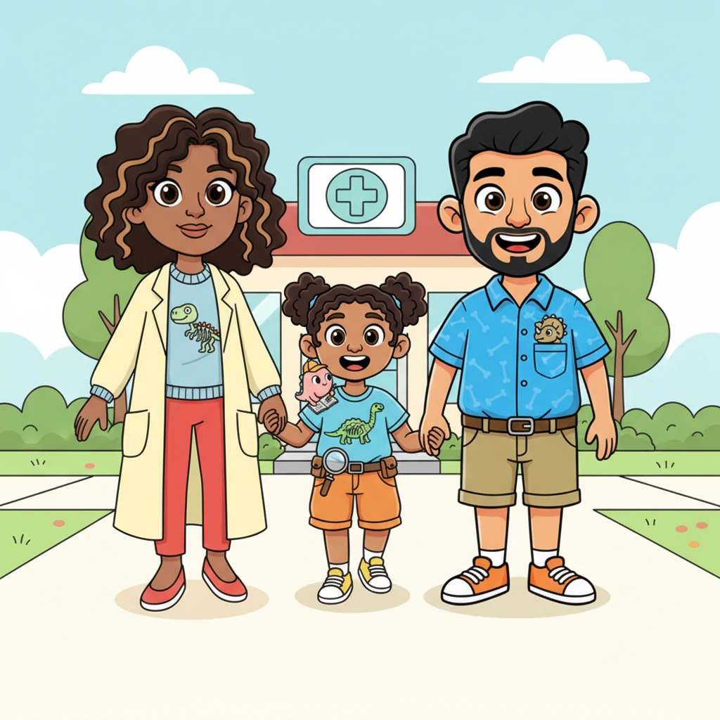 Mom and Dad held his hands. “We’re going to the doctors,” they said.
