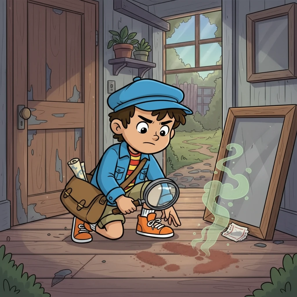 Young Ravi Kumar, Inspector Menon's assistant, carefully examined the scene. He found a red-dust footprint near the back door, an old ticket stub under the empty frame, and a faint smell of turpentine lingering in the air. The clues were subtle, but they told a story.