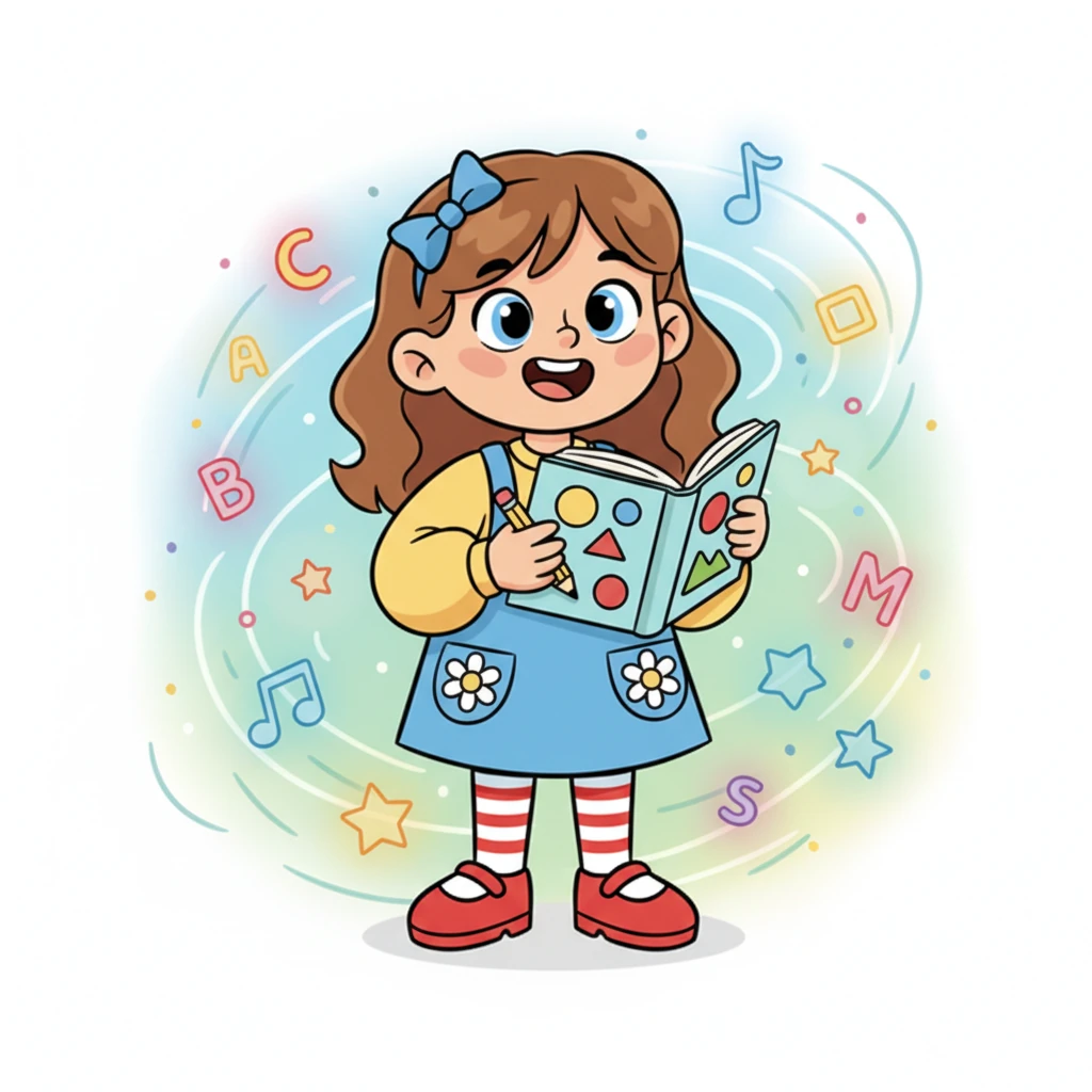 Léa referme doucement le livre, son cœur rempli de nouveaux mots français et de merveilleuses images. Elle sourit, sachant que chaque page est une nouvelle aventure linguistique. Son imagination est pleine de couleurs et de sons joyeux.