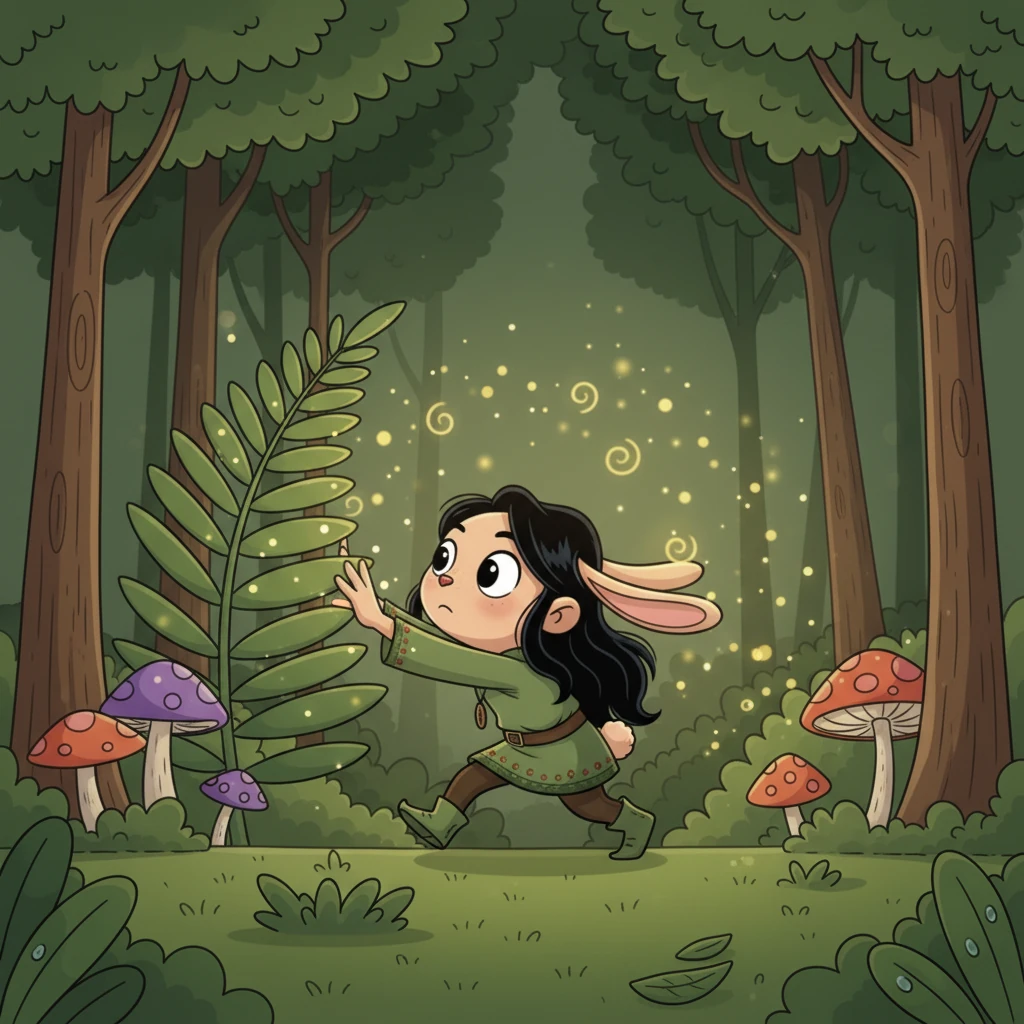 Isang araw, narinig niya ang kakaibang tunog mula sa gitna ng kagubatan. Ito ay tila isang malambing na tugtog na may kasamang bahagyang pagkutitap, na nagpa-usisa sa kanya.