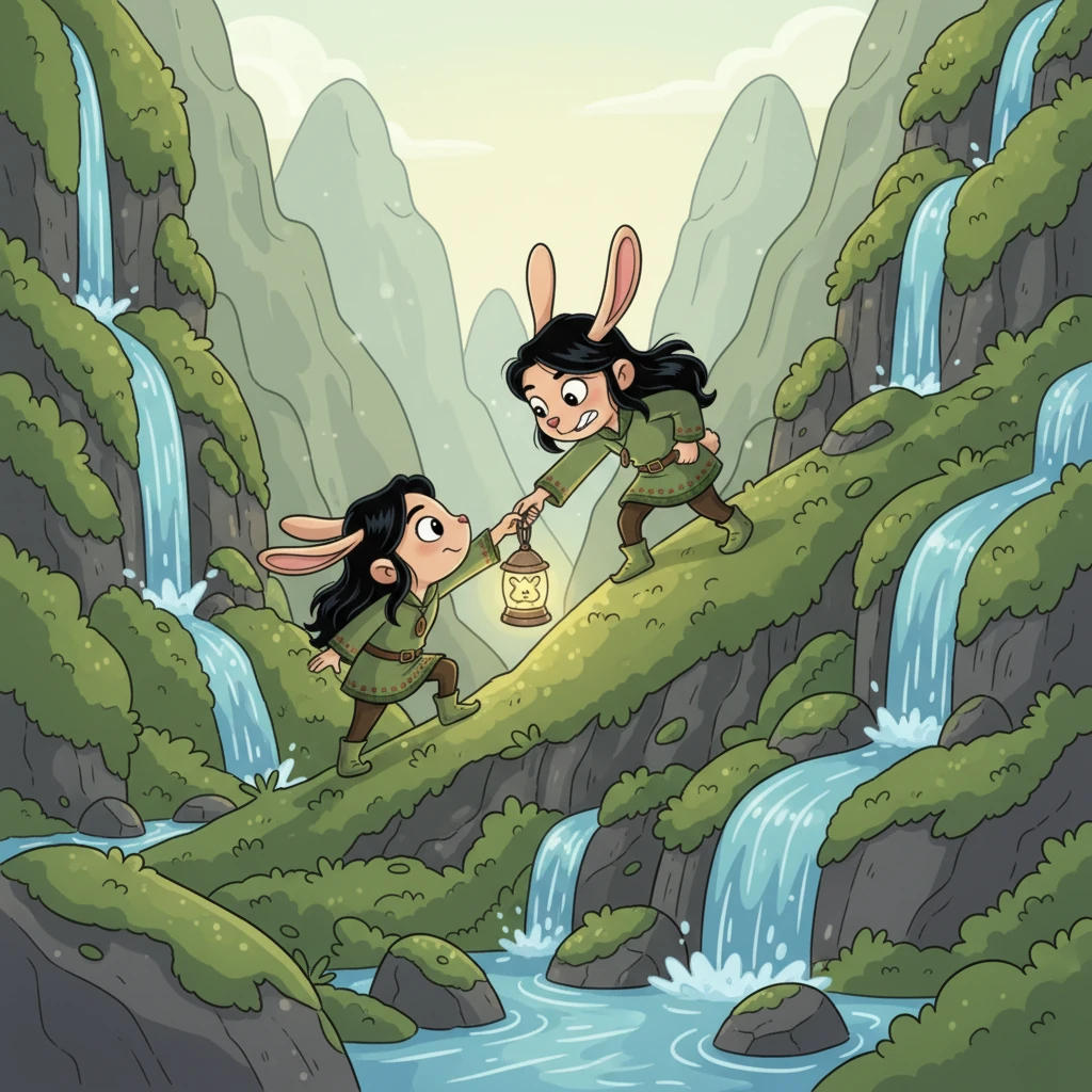 Dumaan sila sa mga matataas na kabundukan ng lumot at mga ilog ng kumikinang na tubig. Nakatagpo sila ng mga hamon ngunit nalagpasan nila ang mga ito sa pamamagitan ng pagtutulungan.