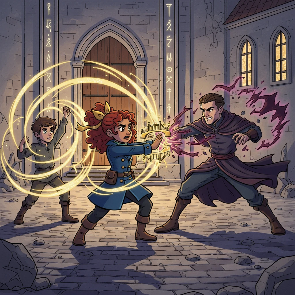 Victor, a rogue guardian, revealed his plan to seize the Flame's power. He attacked, seeking to eliminate Elara and claim Aetheria for himself. A fierce battle ensued, testing Elara's newfound abilities and the strength of her bond with Marcus.