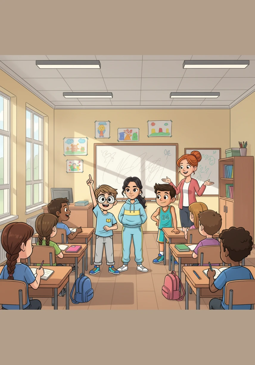 Nikola brightens the gloomy morning with a smile as warm and welcoming as a sunny day in May. Her sweetness is contagious, lifting the spirits of her classmates and making the Motarzyn school feel like a second home. She is the ray of sunshine that keeps the group's morale high even during the toughest exams.