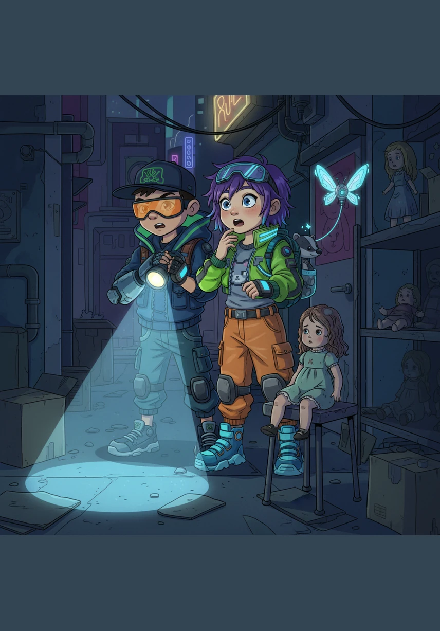 Bella gasped when she noticed a doll that was previously on the far shelf was now sitting on a stool right beside them. Every time the flashlight flickered or turned away, the dolls seemed to shift their positions.