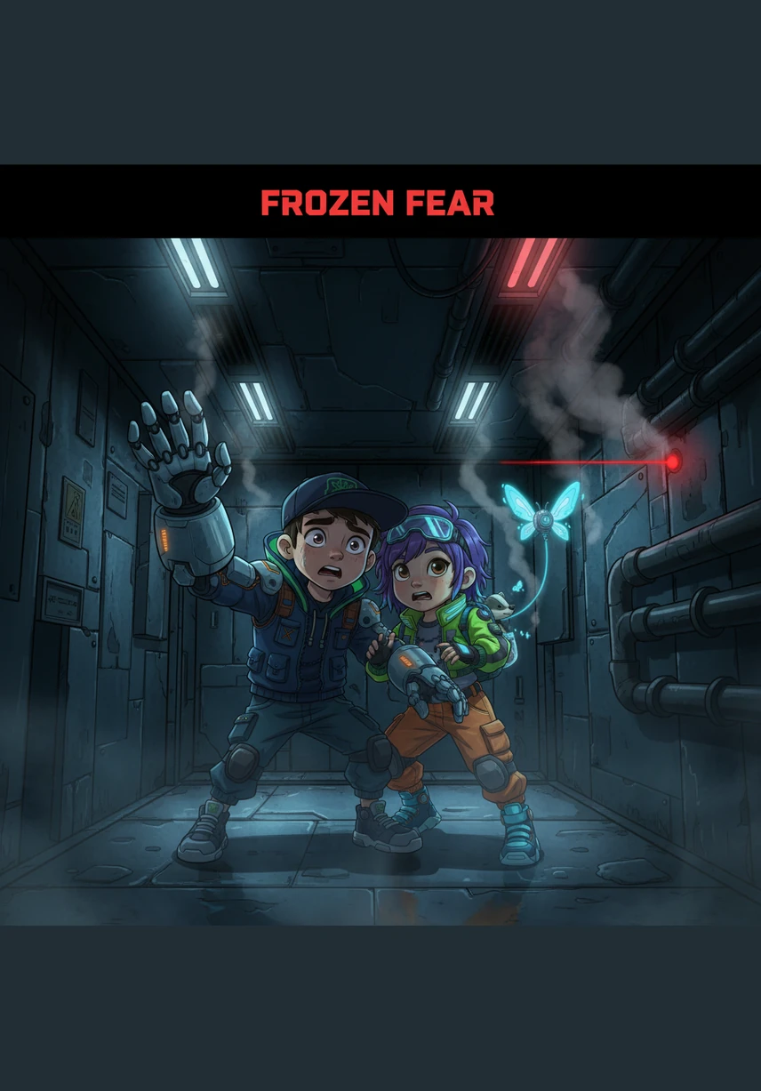 Suddenly, a freezing gust of wind swept through the airless room, extinguishing the flashlight and plunging them into total darkness. The tapping sound grew louder and faster, turning into a frantic scratching against the floorboards.