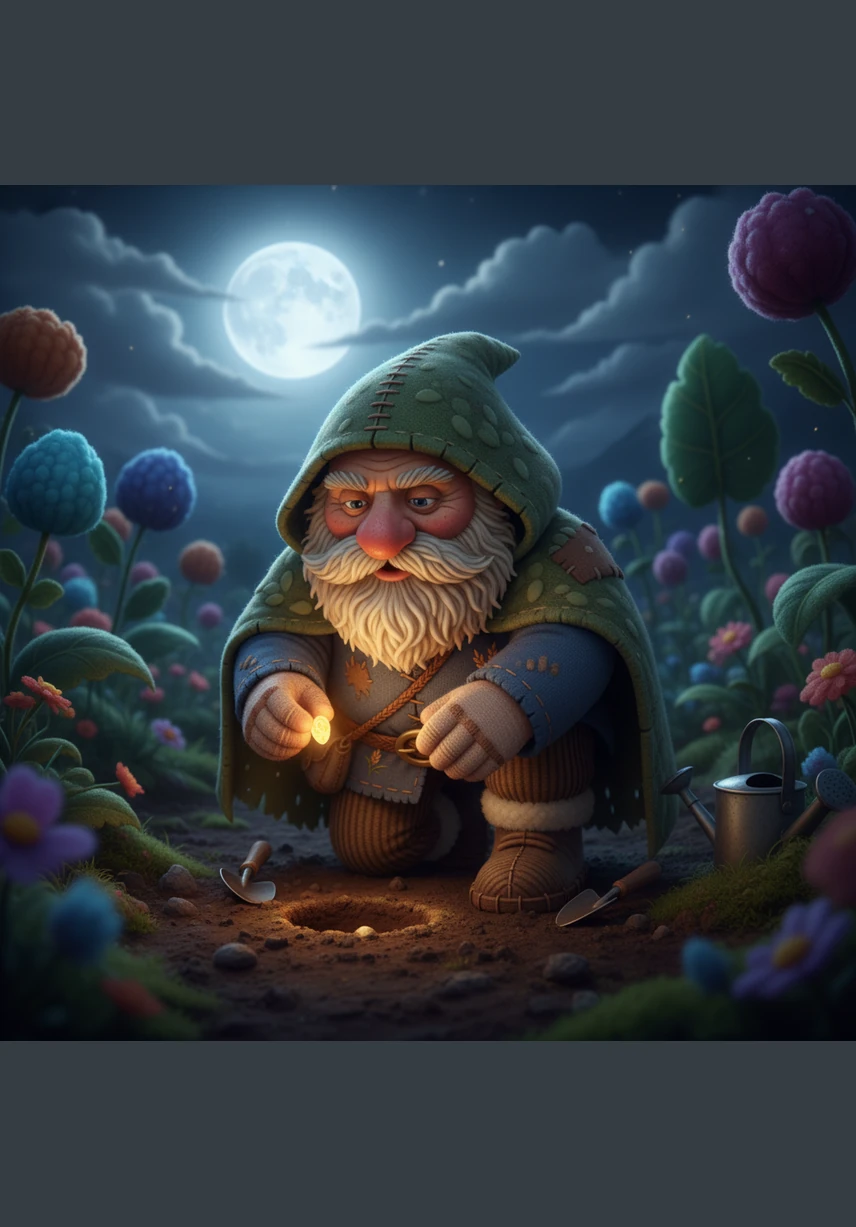 Silas kneels in the dirt, carefully brushing away the soil to reveal an old, rusted metal box. The box looks ancient, as if it has been waiting for centuries to be found by someone who wouldn't give up.