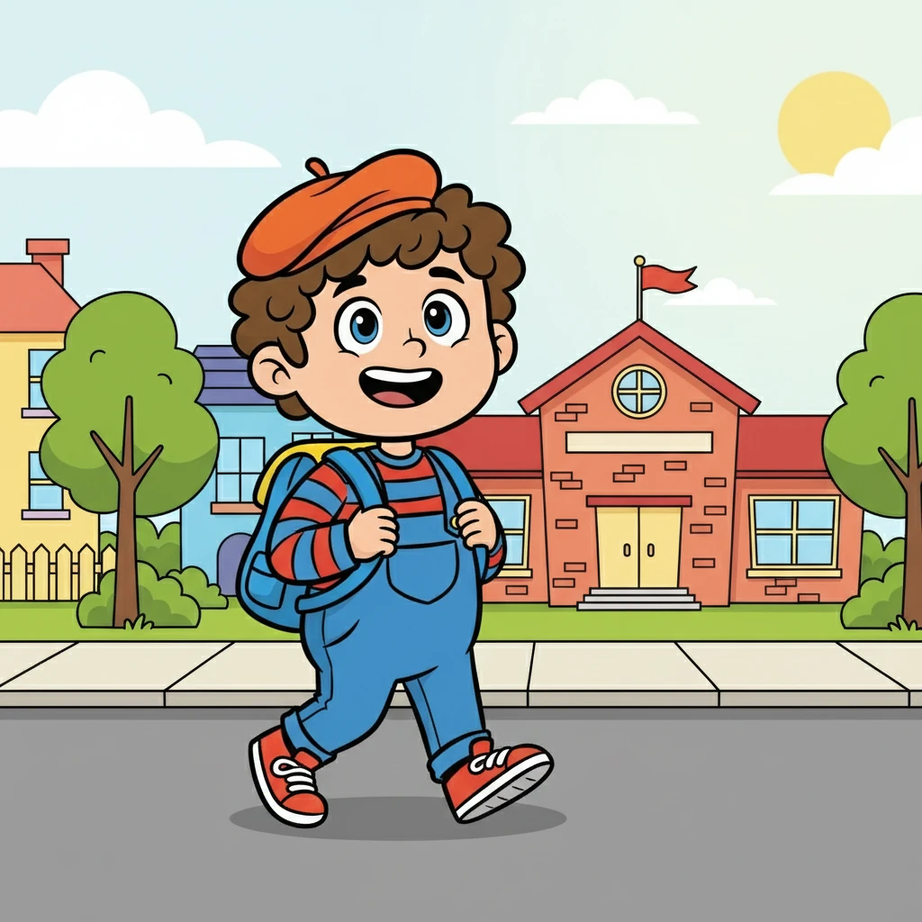 Ce matin-là, Sofiane, tout joyeux, partit à l'école avec son cartable sur le dos. Son sourire illuminait son visage alors qu'il marchait vers l'école. Il ne se doutait pas de l'aventure qui l'attendait.