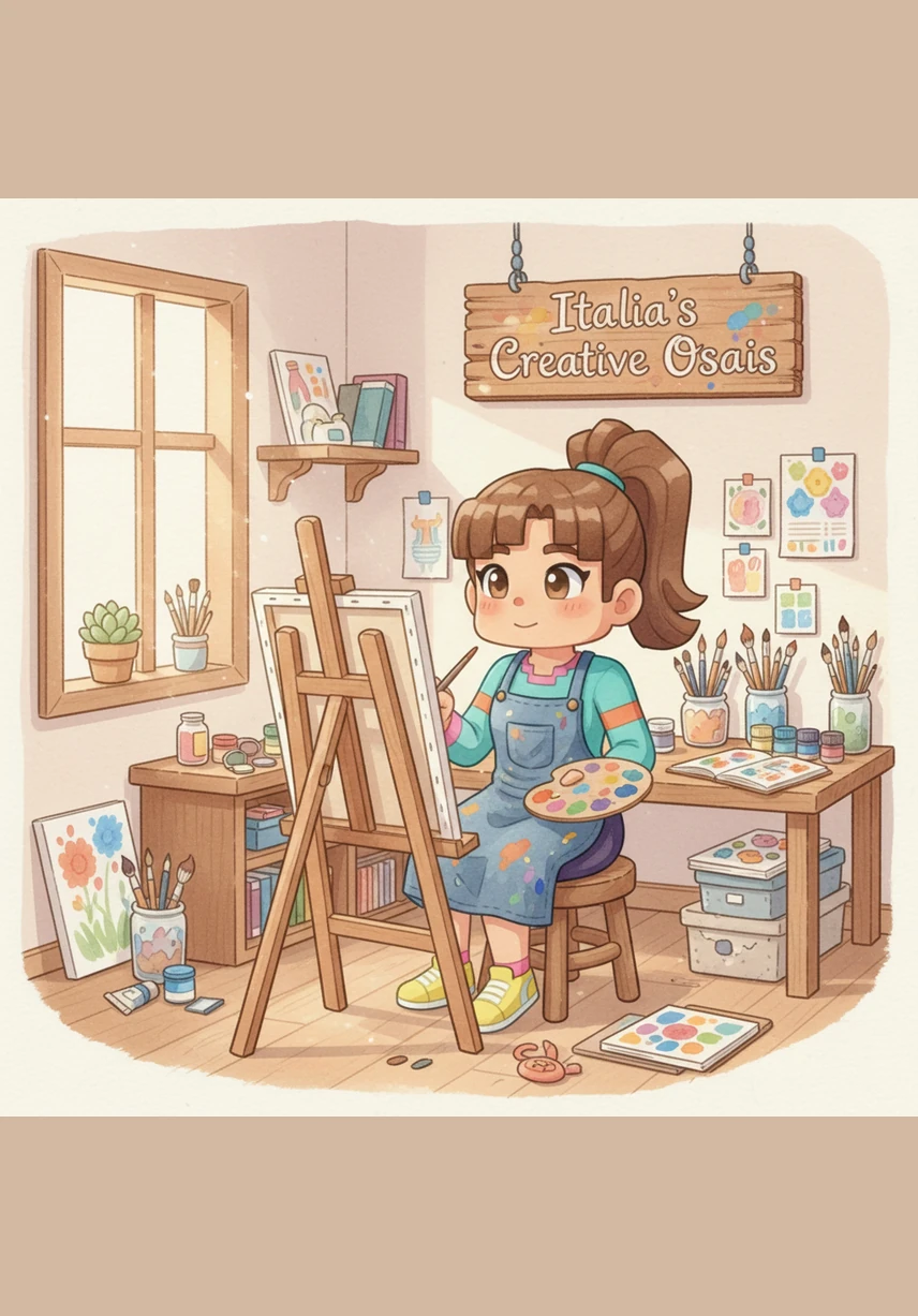 In a quiet corner of her new home, Italia creates a 'Peace Room' filled with glowing lanterns and soft blue carpets. She closes her eyes and imagines a place where the blocks never fall and the sun always shines, a secret garden in her mind. 'Whenever I feel worried, I can visit this safe place inside me,' she says, practicing the skill of safe place visualization.
