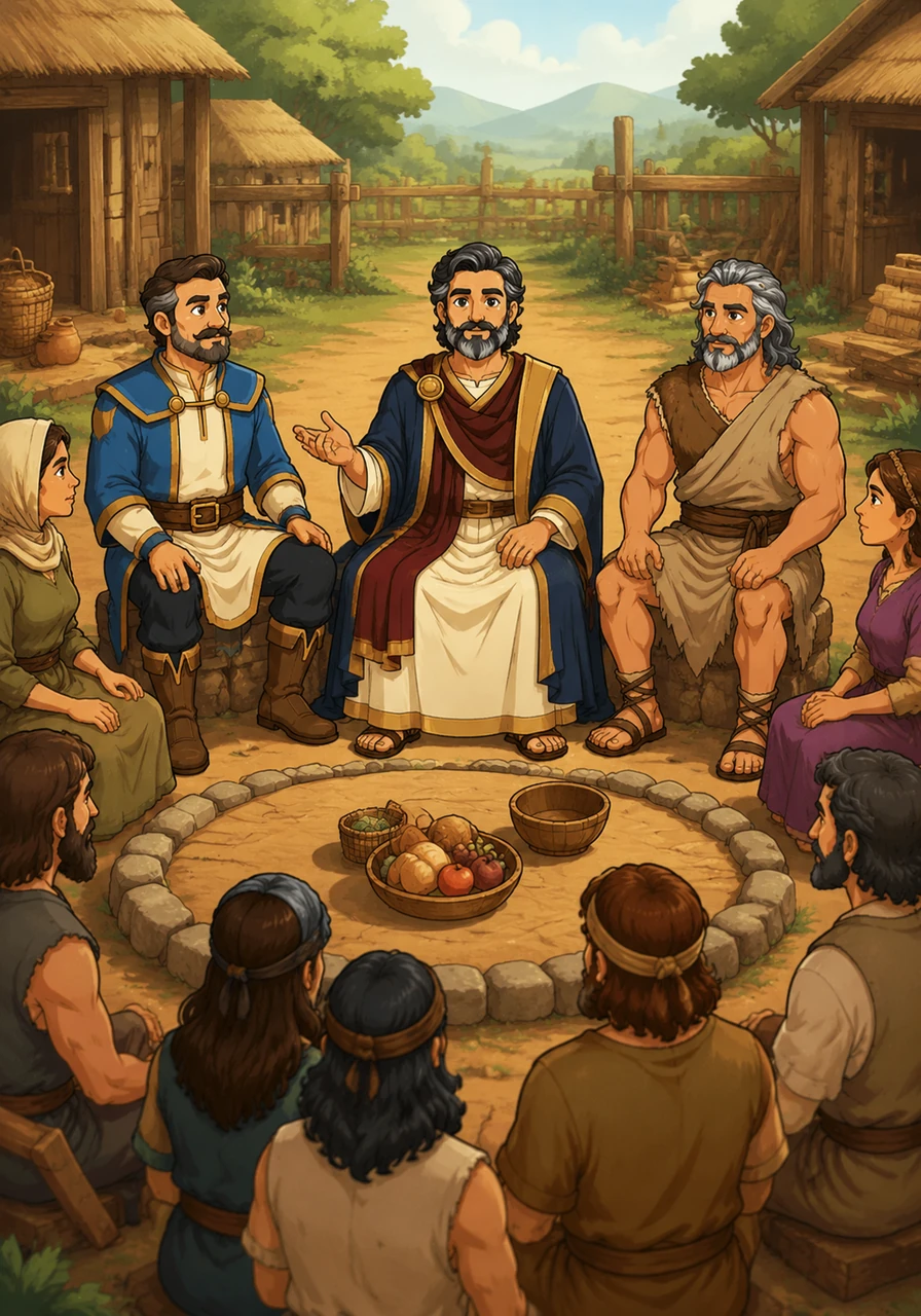 With many people living together, disagreements naturally arose over food and space. To keep the peace, the community agreed on the very first set of simple rules to ensure everyone was treated fairly and safely.