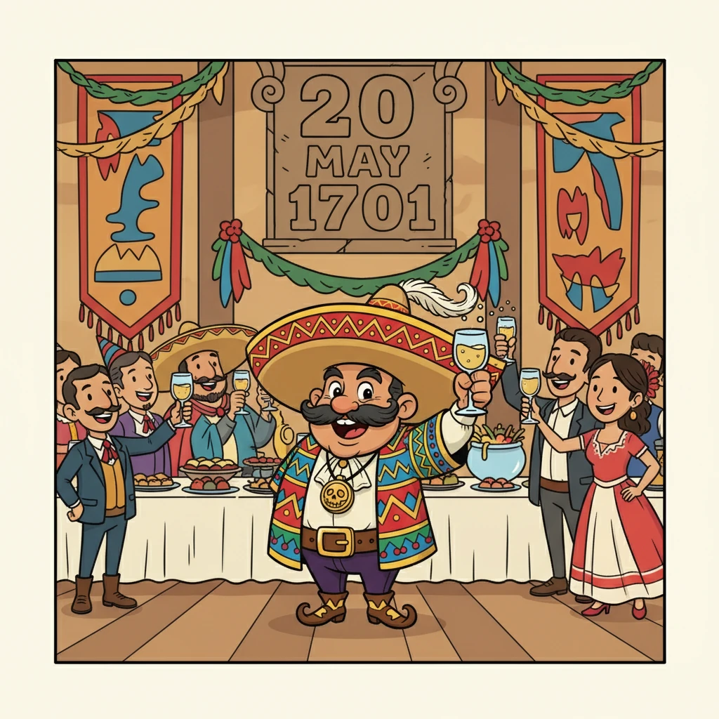 Don Bartolo, conocido por sus fiestas opulentas, brindaba por su hermana, su alma y una fecha enigmática: el 20 de mayo de 1701. Esa fecha se convirtió en un misterio para los vecinos, quienes se preguntaban qué secretos guardaba.