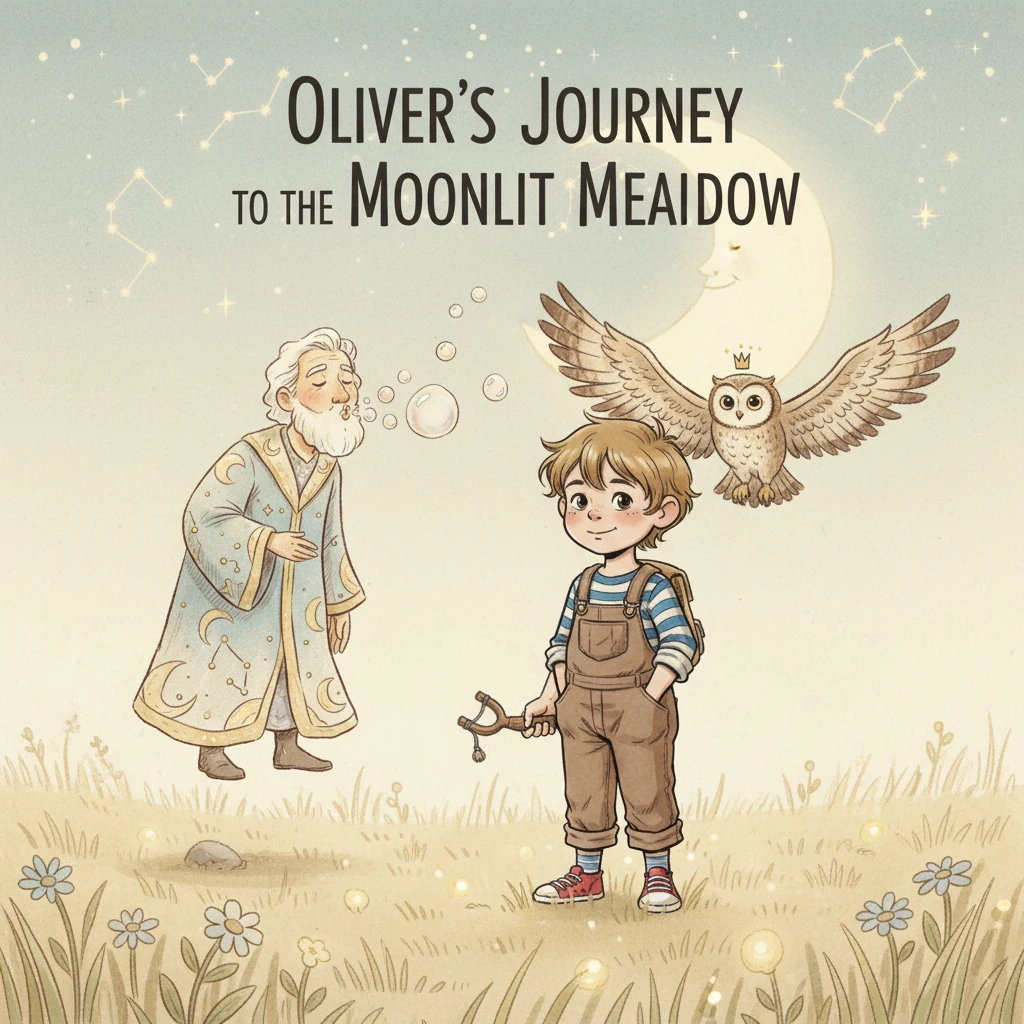 Oliver's Journey to the Moonlit Meadow