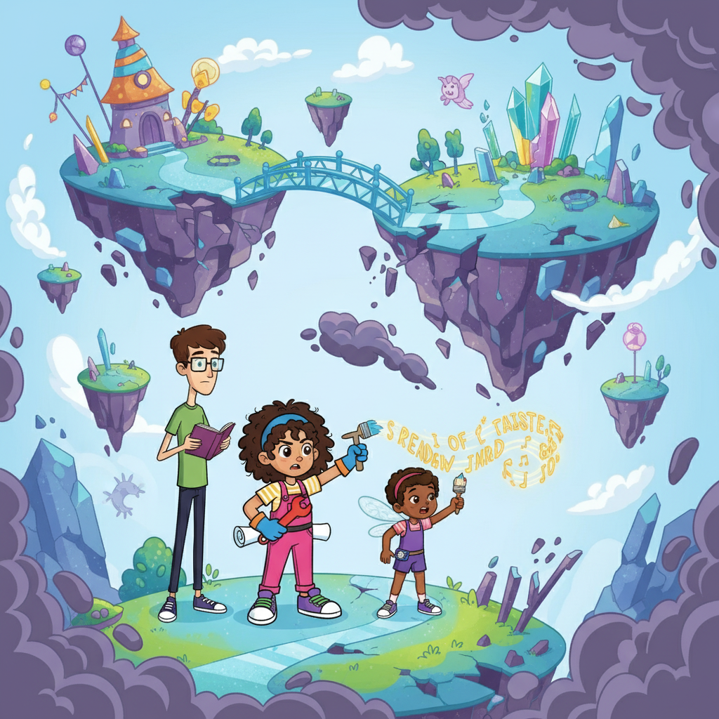Their first challenge: to mend a fractured dreamscape. A shadow of negativity had crept in, causing the dream to crumble. The friends must work together, using their unique skills, to restore balance to the dream.