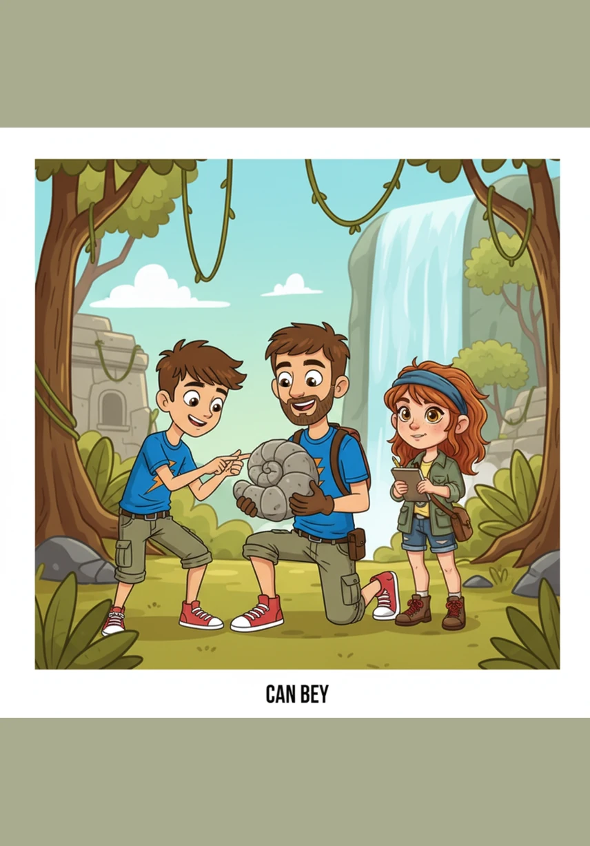 Can Bey taşı eline alıp dikkatle inceledikten sonra gülümseyerek, "Harika bir keşif çocuklar, bu gerçekten bir fosil!" dedi. Çocuklara fosillerin, çok eski zamanlarda yaşamış olan canlıların taşlaşmış kalıntıları veya izleri olduğunu basit bir dille anlattı.