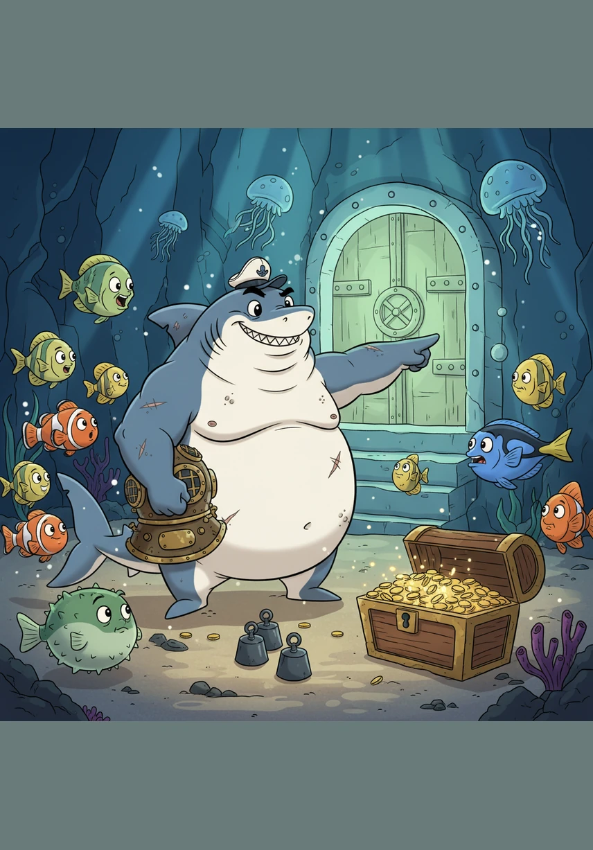 The music was beautiful, but Barnaby’s tummy was making noises louder than the drums. He squeezed his tail tight and tried to stay still, but a tiny blurp escaped, sending a small, glowing bubble floating past a surprised seahorse.