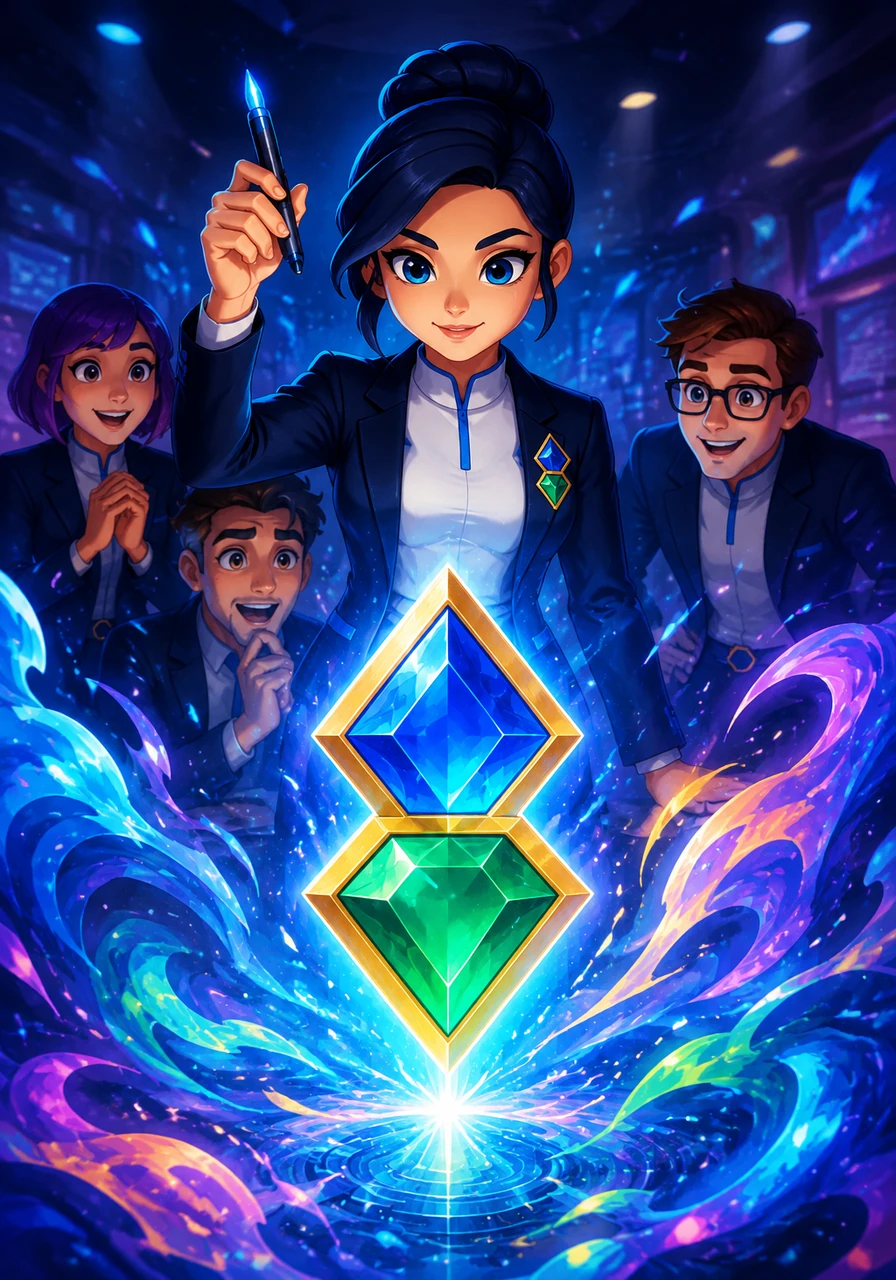 With a final, precise stroke of her stylus, the logo crystallized into a brilliant sapphire and emerald insignia. It stood solid and unmoving, a powerful beacon of professional identity amidst a swirling sea of endless digital creativity.