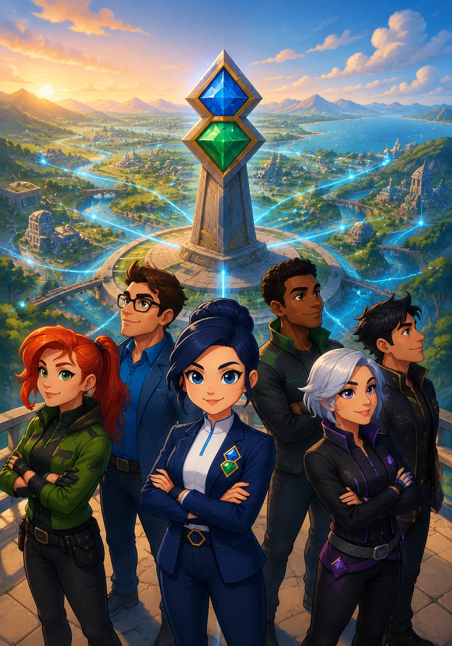 Nova smiled as she looked out at a world connected by the systems they had built under a single, proud banner. The static logo stood firm at the center of it all, a timeless monument to the enduring power of clever, creative wisdom.