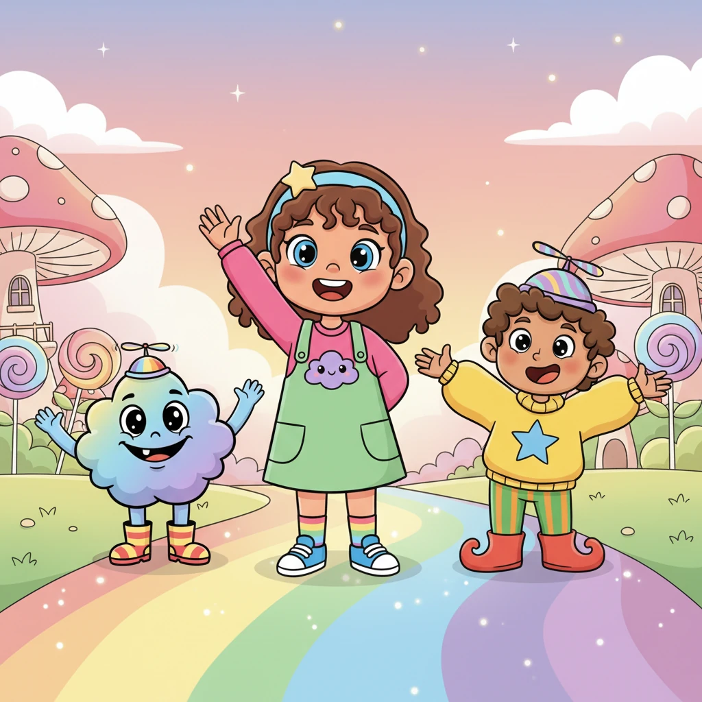 With a happy heart and a head full of incredible memories, Lily waved goodbye to her new friends. 'I'll be back!' she called, as the rainbow path gently guided her home. She knew she'd never forget her day in the Whispering Wonderland, and she couldn't wait for her next visit.