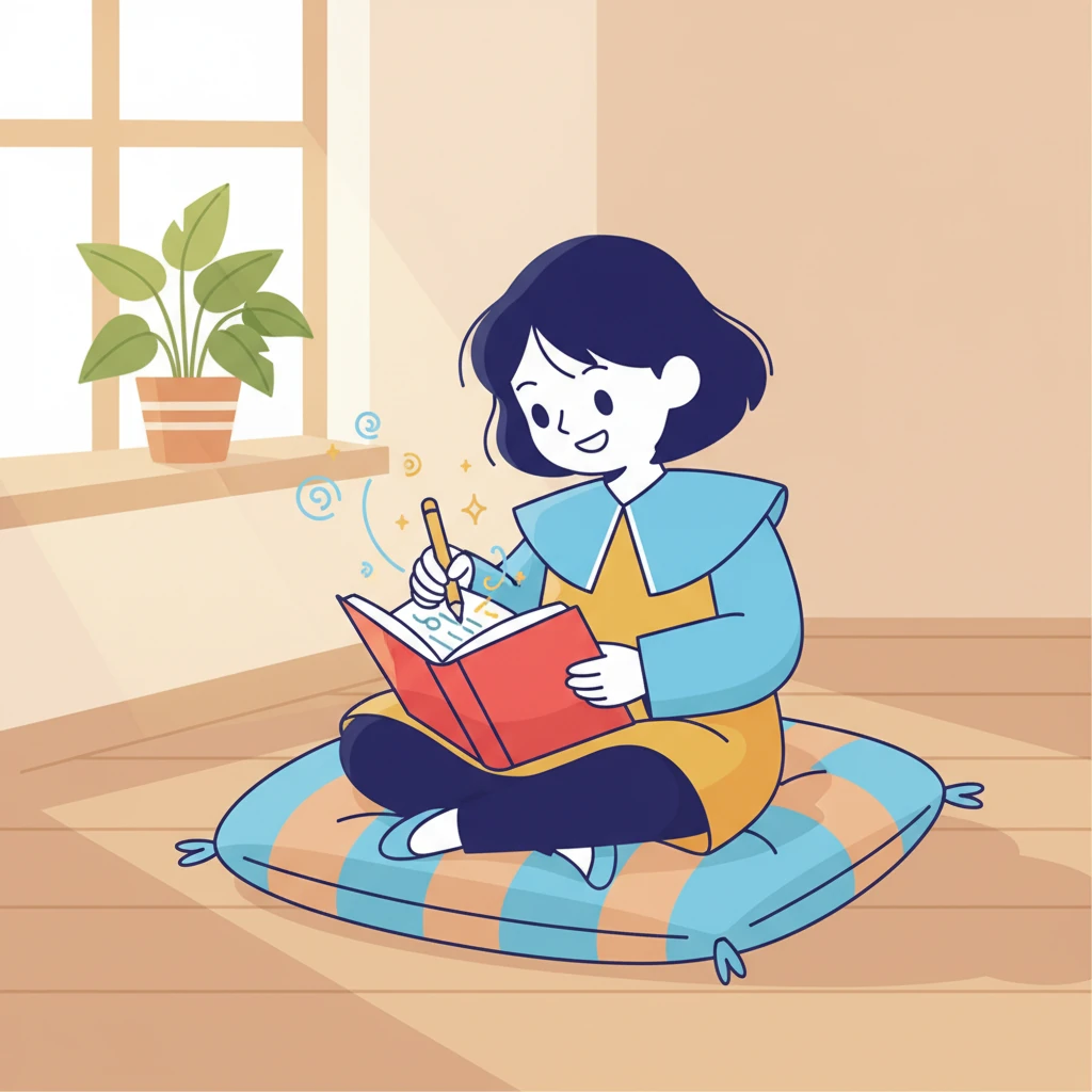 Với cảm hứng tràn đầy, Mai bắt đầu viết. Từng câu, từng chữ tuôn ra nhẹ nhàng, uyển chuyển trên trang giấy trắng. Cô bé dùng những biện pháp tu từ một cách tự nhiên, như một dòng chảy không ngừng.