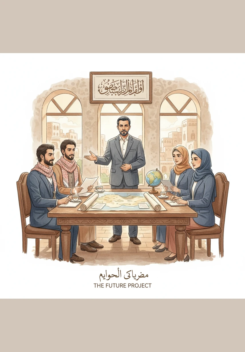 In a bright meeting room, Amin stands before a large whiteboard, drawing a bridge between a paper-filled room and a glowing digital city. He explains to his team that strategic planning is the map they need to cross into a more efficient future for all citizens.