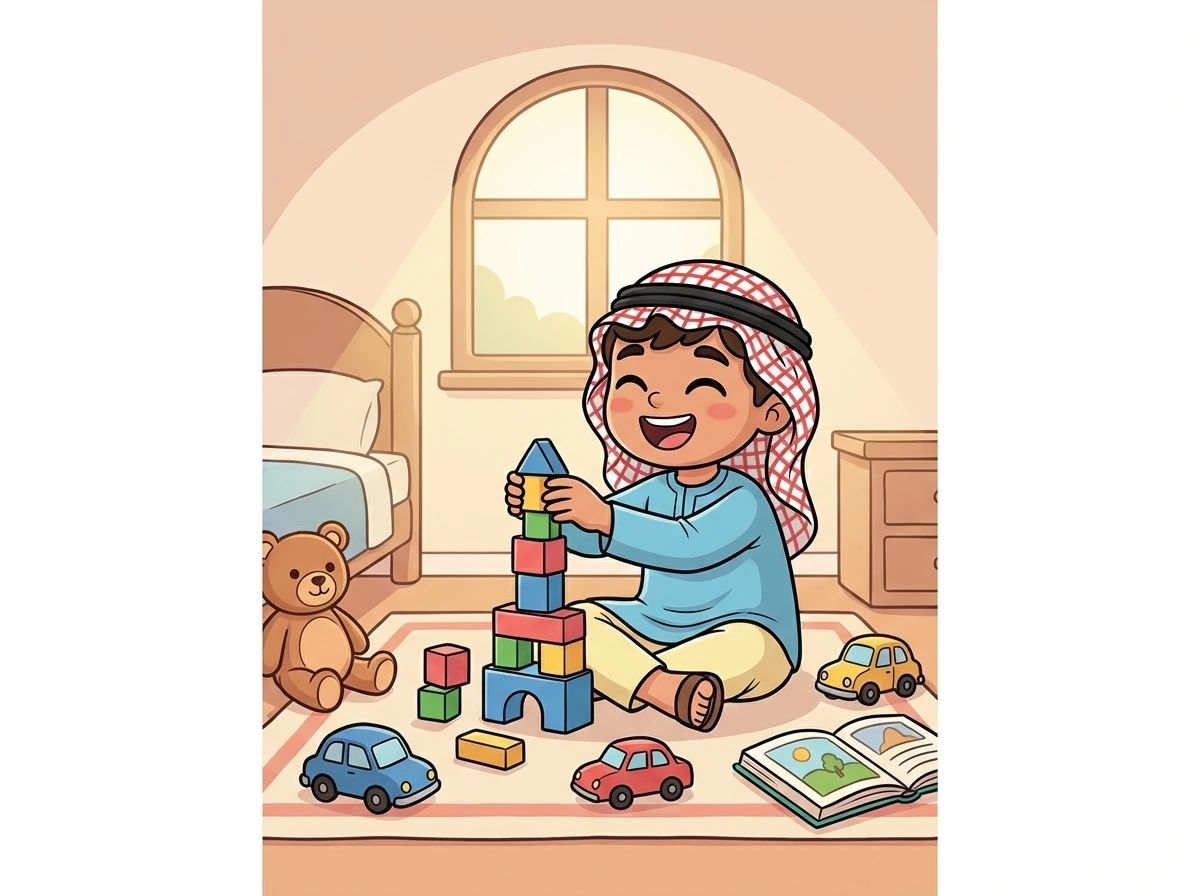 رجع سالم إلى البيت وبدأ يلعب بألعابه. اكتشف أن الوحدة ليست سيئة دائمًا.