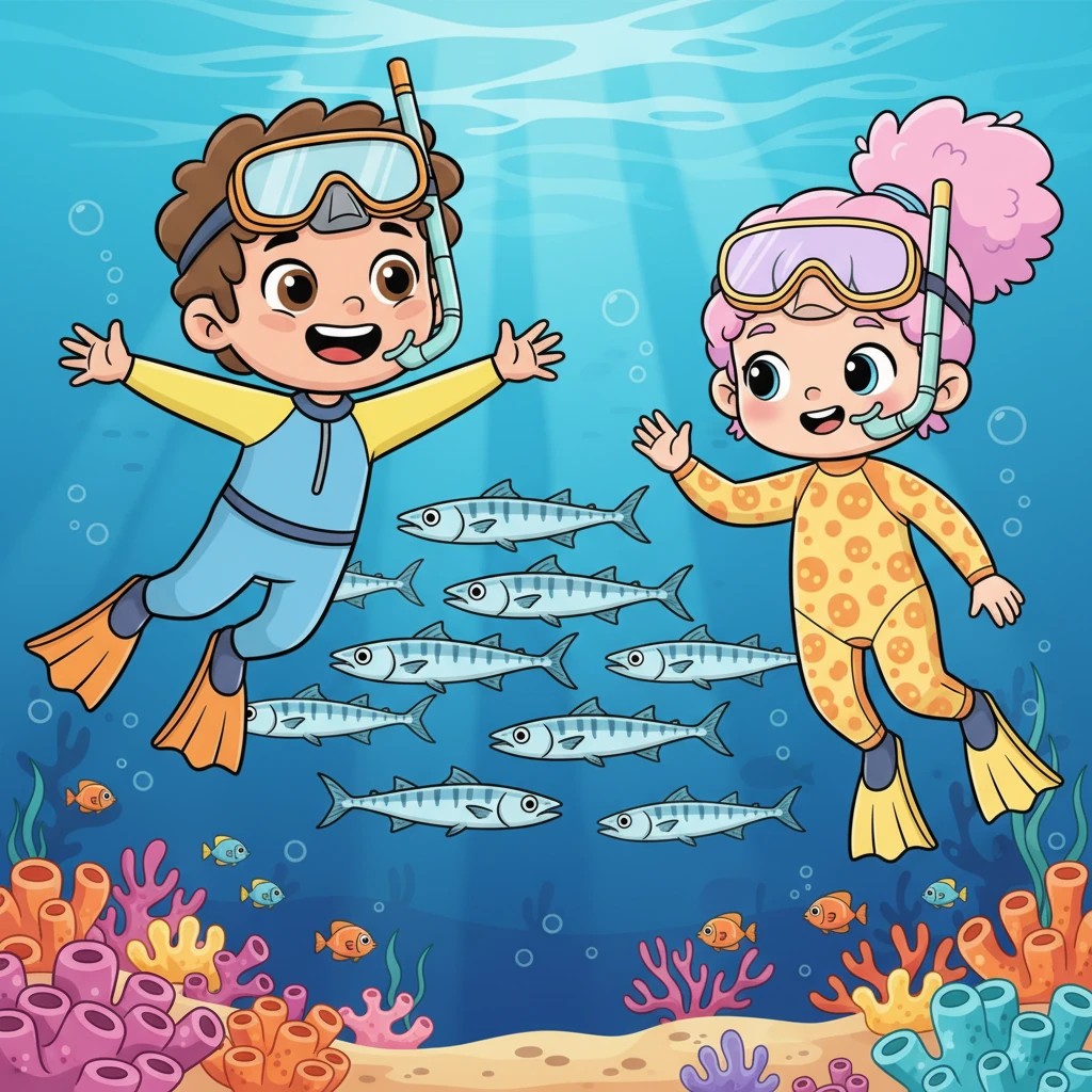 איה הושיטה יד קטנה ונופפה בעדינות, והברקודות נראו כאילו הן משיבות לה בנפנוף זנב קל. איתי חייך חיוך ענק, לבו מלא התפעלות מהמפגש הבלתי צפוי הזה. הם הרגישו מחוברים לעולם הים.