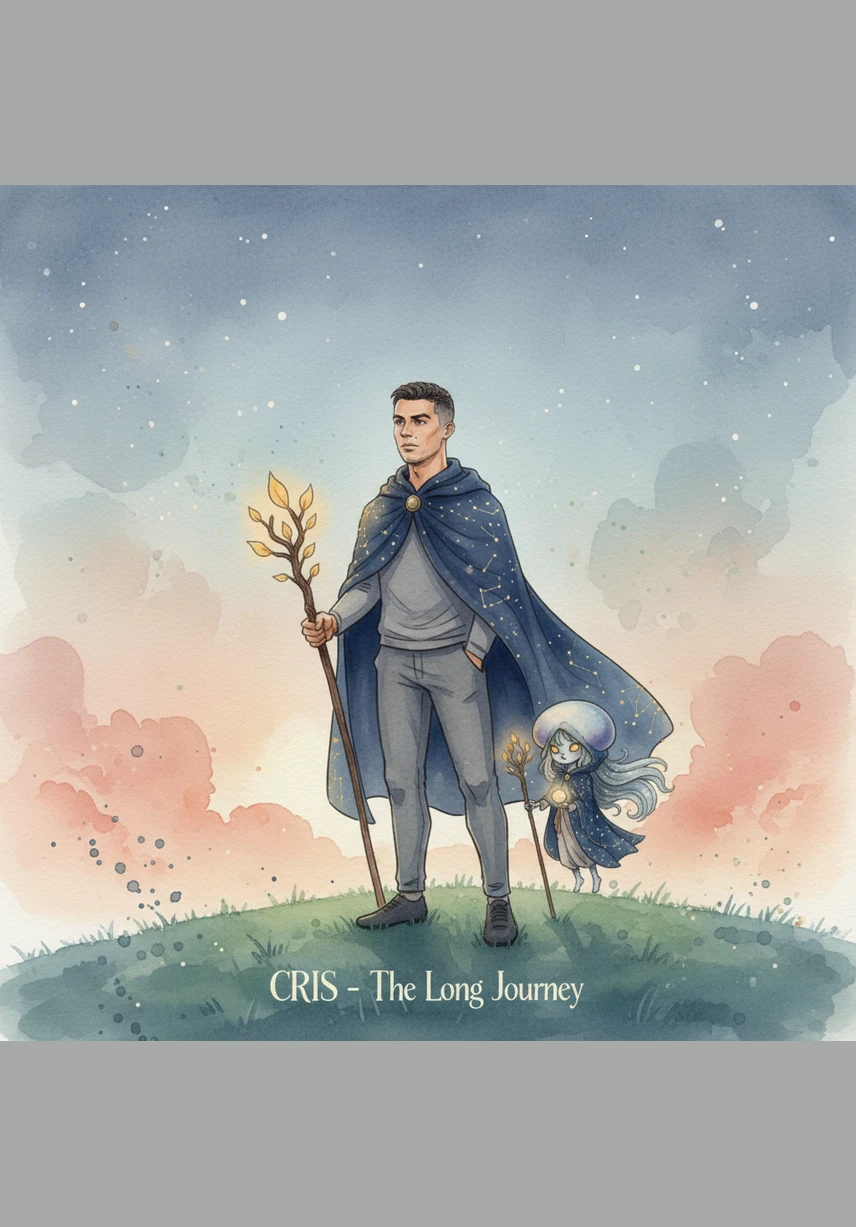 With a soft click, the box opens to reveal a miniature football crafted from pure, pulsating light. The glow illuminates Cris’s face, highlighting the fine lines of his 40-year-old expression as he gazes at the treasure. The vibrant green leaves of nearby coconut trees rustle in a gentle breeze, as if acknowledging the magic unfolding.