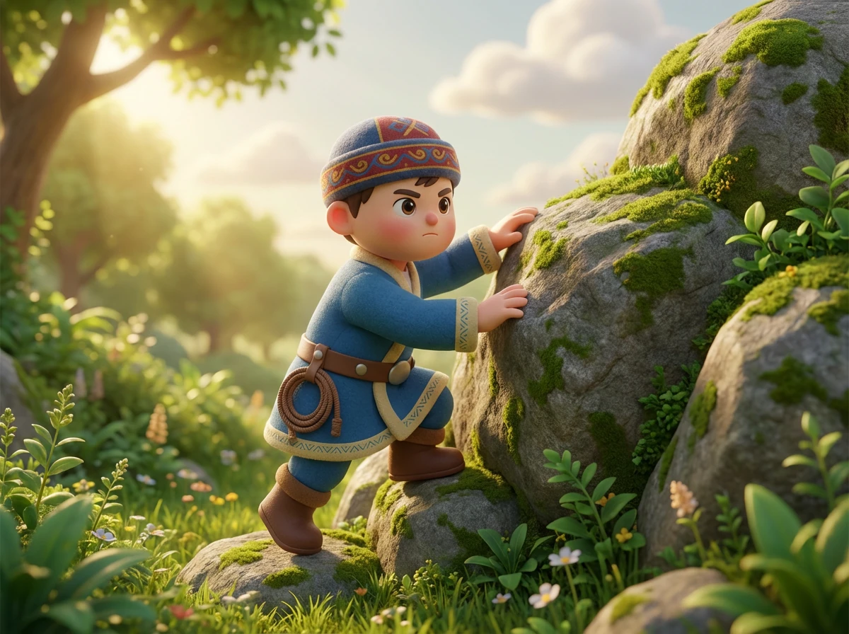 Еркін қамшының салт-дәстүрдегі орнын білгісі келді. Атасы оған қамшының бейбіт ниетті білдіретінін, жолаушыға құрмет көрсету екенін айтты.