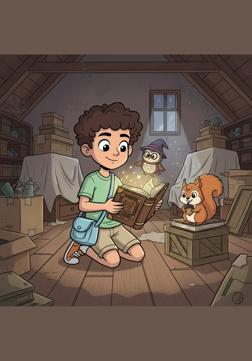 Zaid discovered an ancient book in his grandfather's attic, glowing with a faint, mysterious light that begged to be explored. Driven by his endless curiosity, he opened the weathered cover to find secrets and stories waiting to be told.